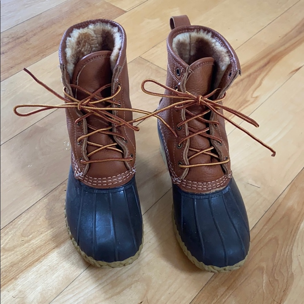 LL Bean Bean Boots with Shearling Lining Size 8